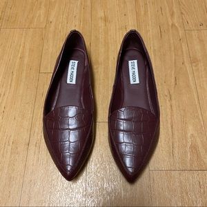 Steve Madden maroon loafers